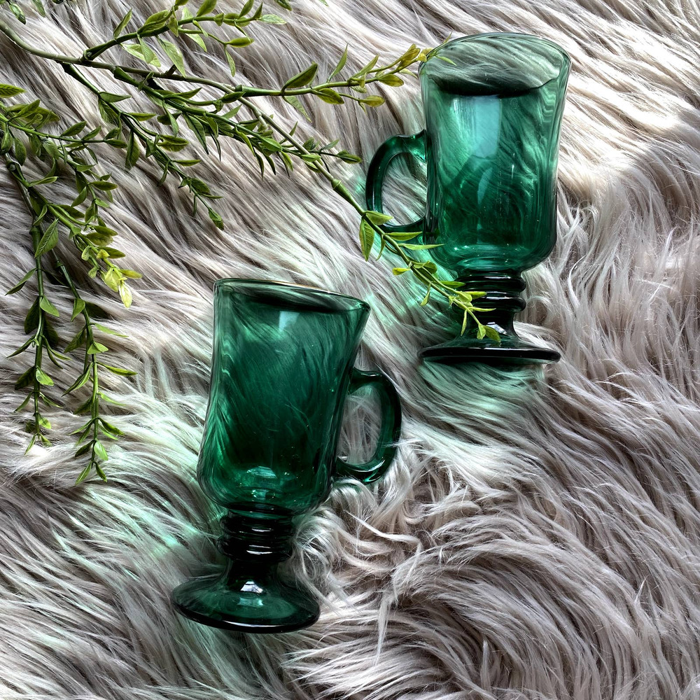 *SOLD* Vintage Emerald Glasses